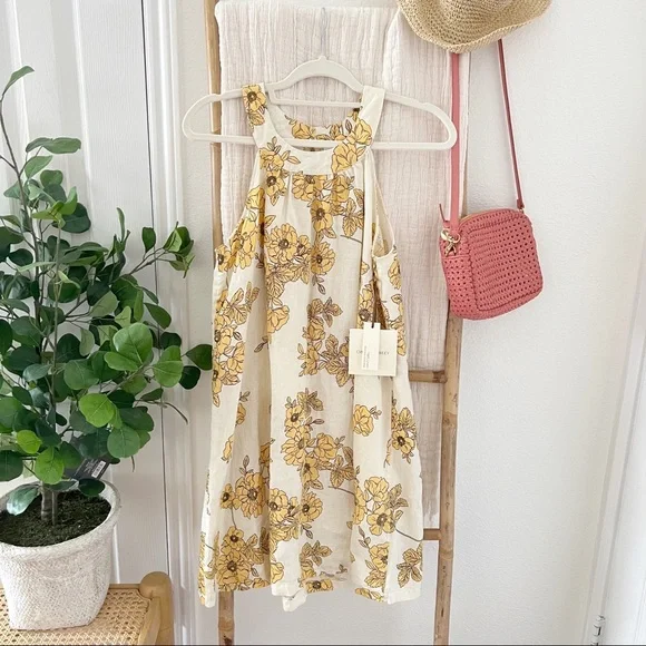 linen dress wedding guest Linen Binded Mini Dress – Endless Rose main image 0